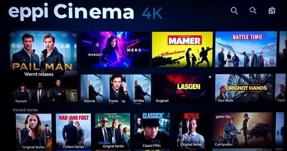 Os conteúdos disponíveis no Eppi Cinema 4K